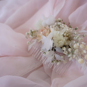 bridal comb babys breath Bridal hair piece ,dried flower  comb,  wedding hair accessory ,bridal floral comb