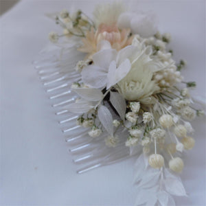 bridal comb babys breath Bridal hair piece ,dried flower  comb,  wedding hair accessory ,bridal floral comb