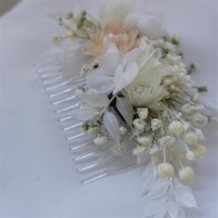 bridal comb babys breath Bridal hair piece ,dried flower  comb,  wedding hair accessory ,bridal floral comb