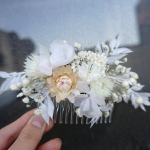 bridal comb babys breath Bridal hair piece ,dried flower  comb,  wedding hair accessory ,bridal floral comb