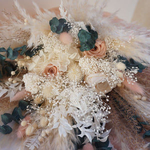 Bespoke Bridal Dusty Pink & preserved rose Bouquet/Bridesmaid Bouquet/Flowergirl