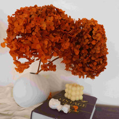 Preserved hydrangea flower,dried flower,home decor,burnt orange flower,wedding decor