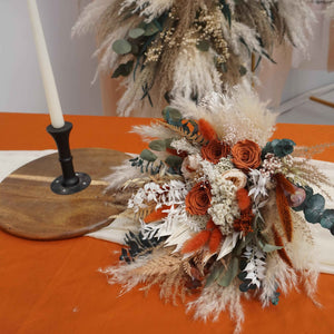 Burnt Orange  Boho Wedding/ Bridal flower bouquet