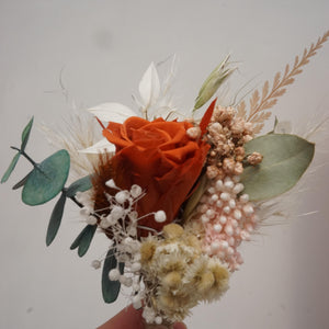 Burnt Orange  Boho Wedding/ Bridal flower bouquet