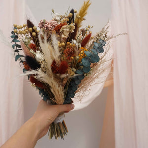 Dried flower bouquet wedding ,bridesmaid bouquet, bridal boho bouquet,  dried flowers , baby's breath