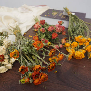 Ranunculus asiaticus，dried flower bouquet,dried flower materials,colorful flower,home decor