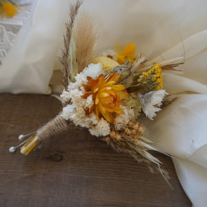 Dried flower bouquet ,white natural bridal bouquet ,wedding boho bouquet,dried flower,yellow