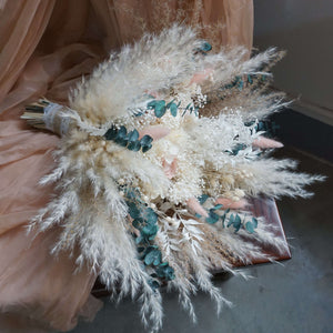 Bespoke Bridal Dusty Pink & preserved rose Bouquet/Bridesmaid Bouquet/Flowergirl