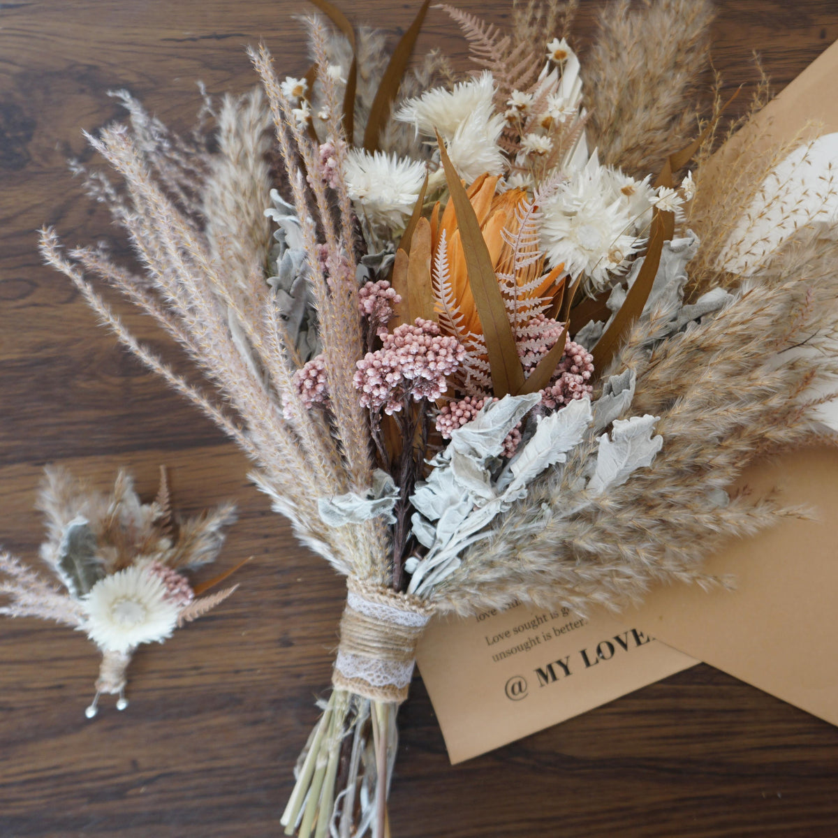 Boho style bride bouquet,dried flower bouquet,dried flower,bridal bouquet,wedding bouquet