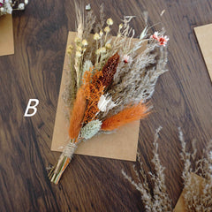 Mini Dried Flower Bouquet  decor Favor gift ,topper Tables
