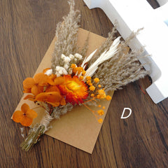 Mini Dried Flower Bouquet  decor Favor gift ,topper Tables