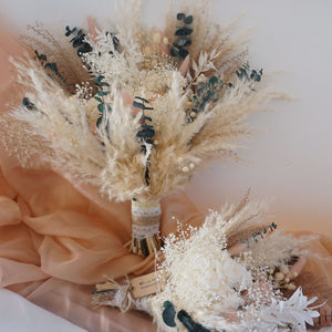 Bespoke Bridal Dusty Pink & preserved rose Bouquet/Bridesmaid Bouquet/Flowergirl