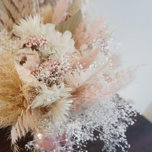 Boho wedding bouquet pink, dried flowers women accessories, bride bouquets, custom handmade, dry bridesmaids bunch, everlsting flowers