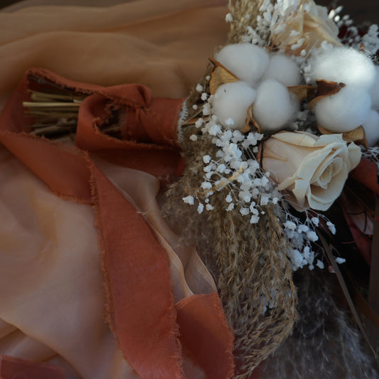 Gold color roses bouquet, unique design preserved wedding flowers, bunch for bride , eco natural boho wedding bridal handmade set