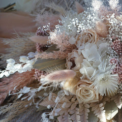 Boho wedding bouquet pink, dried flowers women accessories, bride bouquets, custom handmade, dry bridesmaids bunch, everlsting flowers
