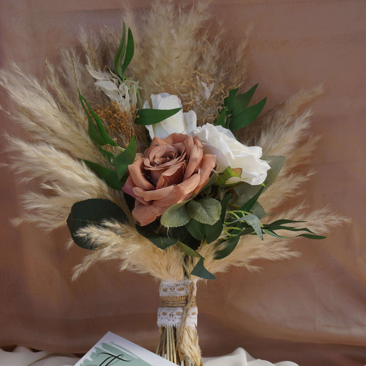 Pampas Grass White Flowers Bouquet , Bridal Bouquet ,dried Flowers for Wedding , Home Decoration