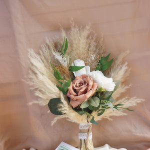Pampas Grass White Flowers Bouquet , Bridal Bouquet ,dried Flowers for Wedding , Home Decoration