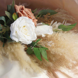 Pampas Grass White Flowers Bouquet , Bridal Bouquet ,dried Flowers for Wedding , Home Decoration