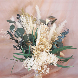 Boho Dried Wedding Bouquet with Pampas Grass