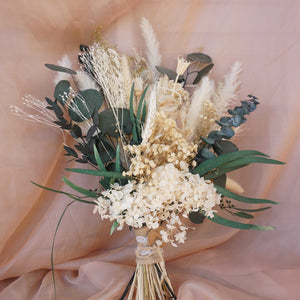 Boho Dried Wedding Bouquet with Pampas Grass