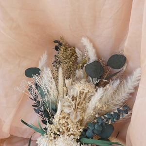 Boho Dried Wedding Bouquet with Pampas Grass