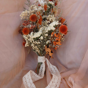 Burnt orange wedding| boho dried flower bouquet |Dry flower arrangement |Dried floral bouquet |Wedding flowers bouquet |Home decor dried flowers