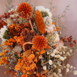 Burnt orange wedding| boho dried flower bouquet |Dry flower arrangement |Dried floral bouquet |Wedding flowers bouquet |Home decor dried flowers