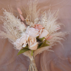 Pink color Pampas Grass  Bouquet|Dried wedding flower|Bunny Tail |Boho Wedding|Natural Boho Bride