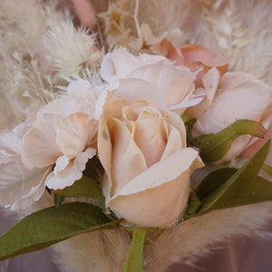 Pink color Pampas Grass  Bouquet|Dried wedding flower|Bunny Tail |Boho Wedding|Natural Boho Bride