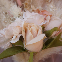 Pink color Pampas Grass  Bouquet|Dried wedding flower|Bunny Tail |Boho Wedding|Natural Boho Bride