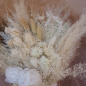 Pampas grass bouquet|rose bouquet|large wedding bouquet,| bridal bouquet|boho wedding flowers|pampas grass bouquet