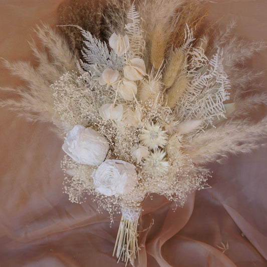Pampas grass bouquet|rose bouquet|large wedding bouquet,| bridal bouquet|boho wedding flowers|pampas grass bouquet