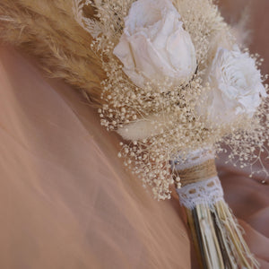 Pampas grass bouquet|rose bouquet|large wedding bouquet,| bridal bouquet|boho wedding flowers|pampas grass bouquet