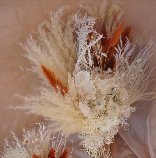 Pampas Grass Bouquet|Everlasting Bridal Bouquet|Natural Wedding Flower|Bridesmaids Bouquet