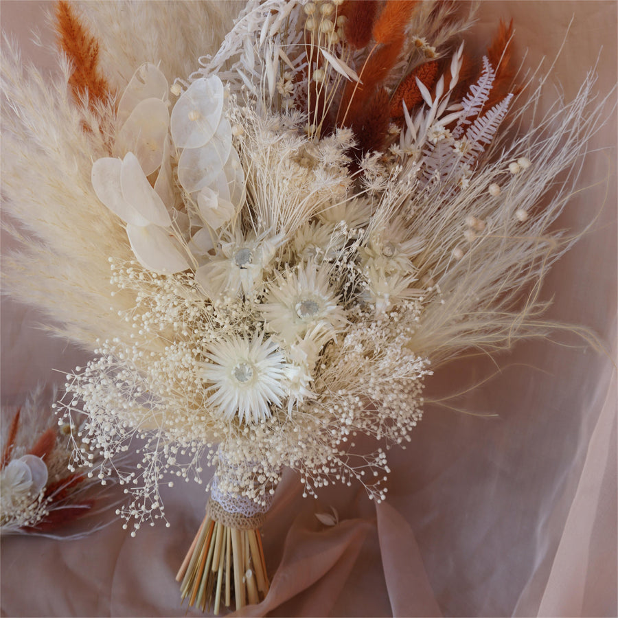 Boho Pampas Grass Bridal Bouquet – Dried Wedding Flowers