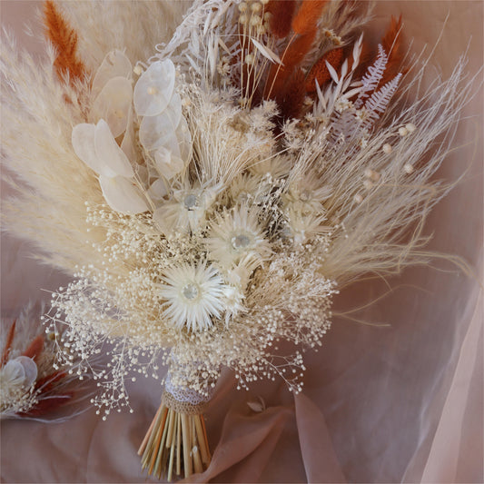 Pampas Grass Bouquet|Everlasting Bridal Bouquet|Natural Wedding Flower|Bridesmaids Bouquet