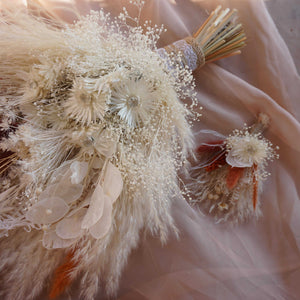 Boho Pampas Grass Bridal Bouquet – Dried Wedding Flowers