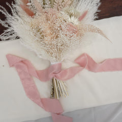 natural boho wedding bouquet, dried flowers bunch, bridal preserved floral set, boutonniere, pinkcorsage