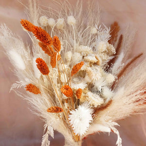 Rust Orange Wedding Bouquet|Bridal Bouquet|Bridesmaid Bouquet|Dried Flower Bouquet|Pampas Grass Bouquet