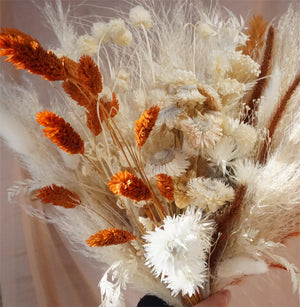 Rust Orange Wedding Bouquet|Bridal Bouquet|Bridesmaid Bouquet|Dried Flower Bouquet|Pampas Grass Bouquet