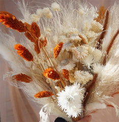 Rust Orange Wedding Bouquet|Bridal Bouquet|Bridesmaid Bouquet|Dried Flower Bouquet|Pampas Grass Bouquet