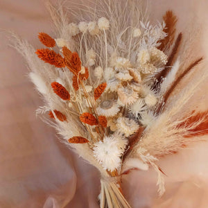 Rust Orange Wedding Bouquet|Bridal Bouquet|Bridesmaid Bouquet|Dried Flower Bouquet|Pampas Grass Bouquet