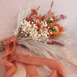 Burnt orange bouquet,dried flower,preserved flower bouquet,bride bouquet,bridal flower