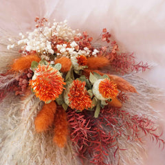 Burnt orange bouquet,dried flower,preserved flower bouquet,bride bouquet,bridal flower