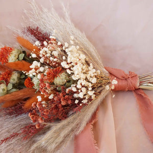 Burnt orange bouquet,dried flower,preserved flower bouquet,bride bouquet,bridal flower