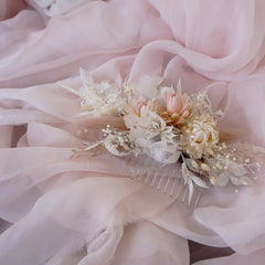 Preserved Flower Wedding Bridal Hair Comb