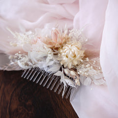 Preserved Flower Wedding Bridal Hair Comb