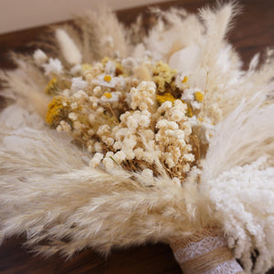 Boho Style Dried flower wedding bouquet