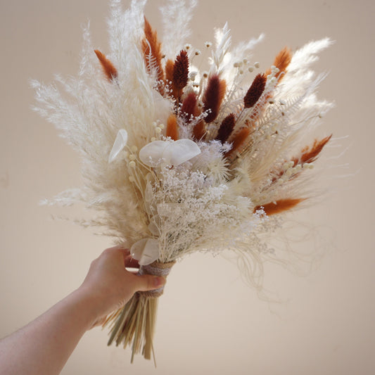 Boho Style Dried flower wedding bouquet，bride bouquet