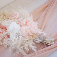 Dried Flower Bouquet. pink color Wedding Flowers for Bride, Bridal, Bridesmaid Flowergirl. Buttonholes to match. Dried Wedding Flowers
